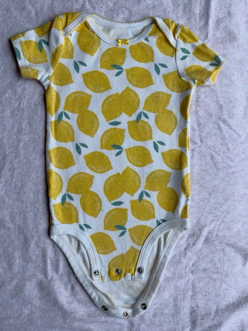 Carter's Girls Lemon Print and Coral One-Piece Bundle